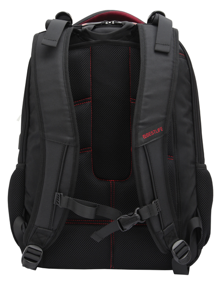 BB-3331R-17BLK - BESTLIFE Gaming Computer Backpack with Moulded Protective Front.